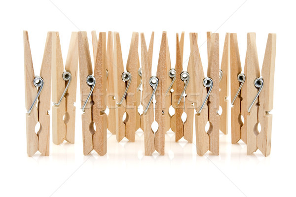 group of wooden clothes pins Stock photo © Grazvydas