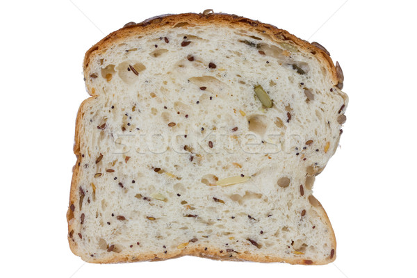 Stock photo: Bread slice with mixed seeds