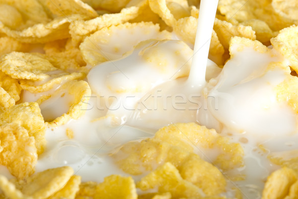 Süt mısır gevreği besleyici lezzetli mısır Stok fotoğraf © Grazvydas
