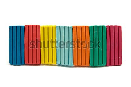 row of colorful plasticine Stock photo © Grazvydas