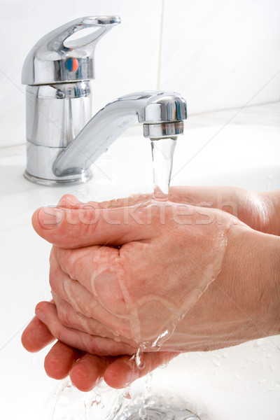 Stock photo: washing hands