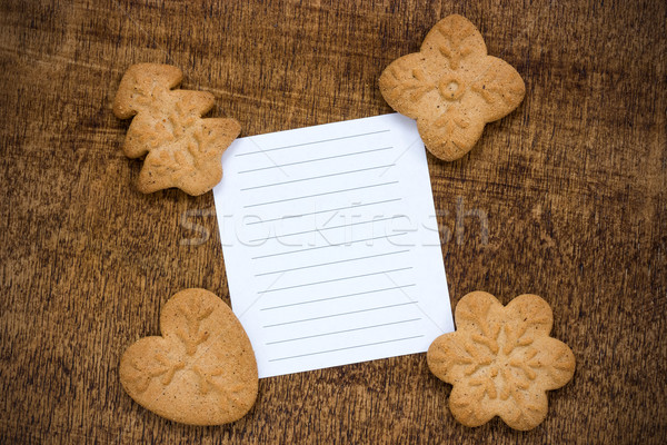 Cookies with a lined paper piece Stock photo © Grazvydas