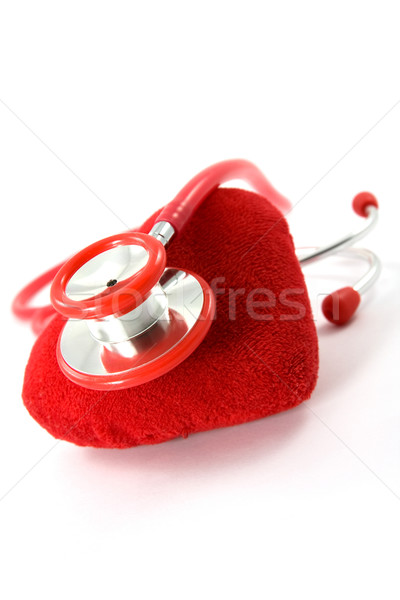 Heart and a stethoscope Stock photo © Grazvydas