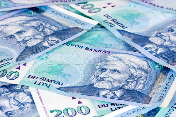 Lithuanian currency background Stock photo © Grazvydas