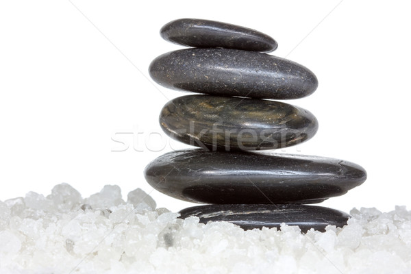 Spa stones in a sea salt Stock photo © Grazvydas