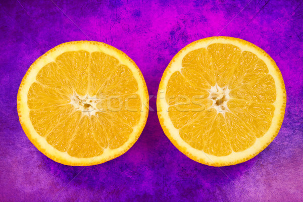 Foto stock: Fruto · de · laranja · grunge · roxo · dois · fresco · natureza