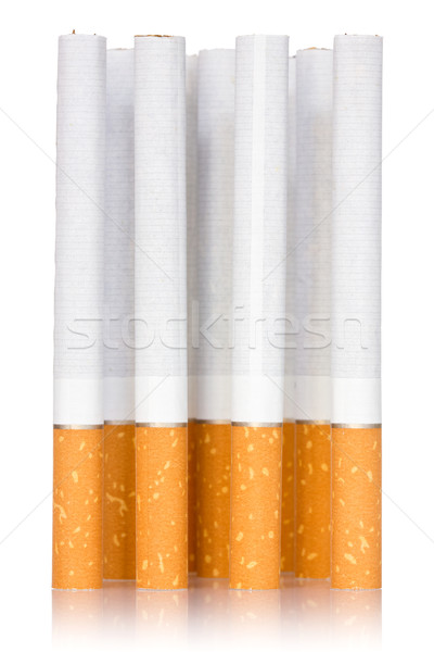 Sigara beyaz yansıma duman tehlike kötü Stok fotoğraf © Grazvydas