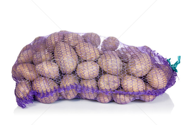 Batatas saco branco agricultura fresco batata Foto stock © Grazvydas