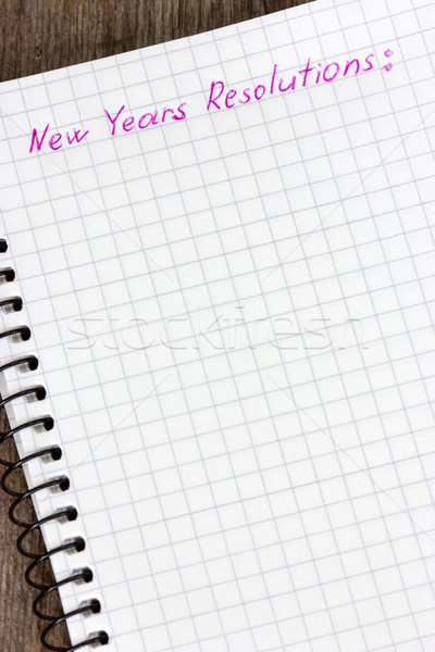 Notebook for  new year resolutions Stock photo © Grazvydas