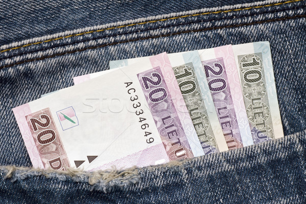  banknotes in a  pocket Stock photo © Grazvydas