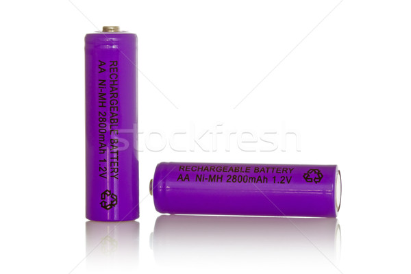 Two purple rechargeable batteries Stock photo © Grazvydas