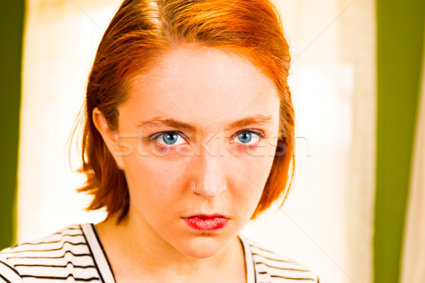Headshot of Redhead Girl Stock photo © gregorydean