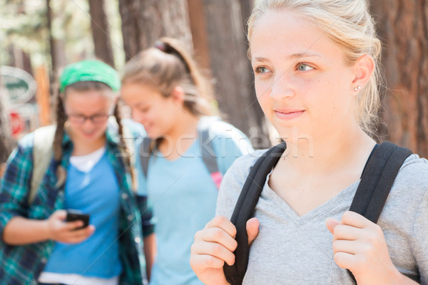 Schoolgirl Friends Stock photo © gregorydean