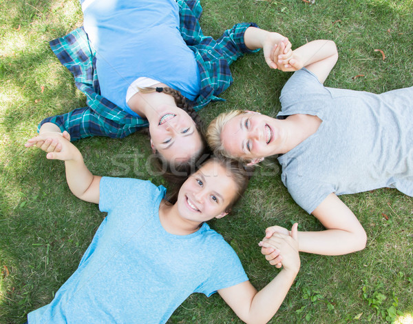 Girls Looking up Stock photo © gregorydean