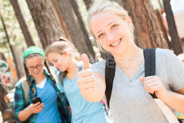 Schoolgirl Friends Stock photo © gregorydean