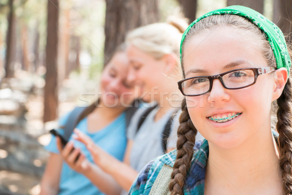 Schoolgirl Friends Stock photo © gregorydean