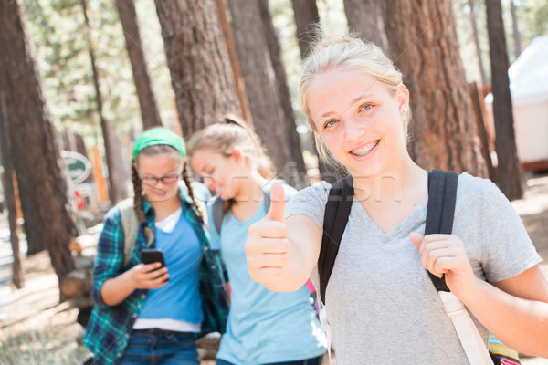 Schoolgirl Friends Stock photo © gregorydean