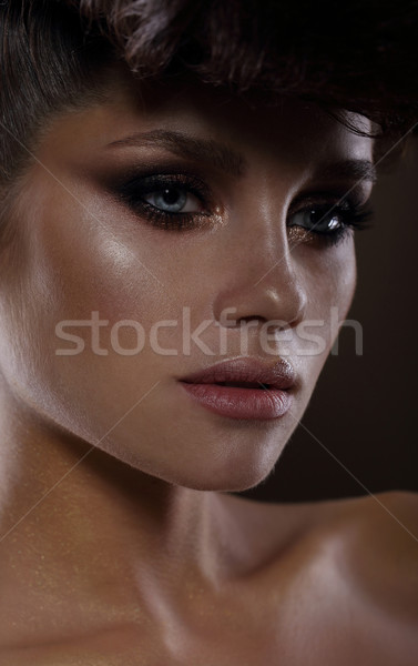 Stock photo: Glamorous Fashion Model with Dark Mascara