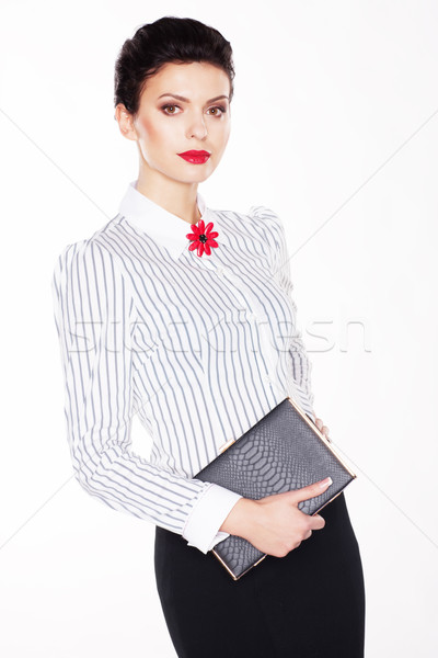 Afstuderen geslaagd intelligent jonge vrouw onderwijs mooie vrouw Stockfoto © gromovataya