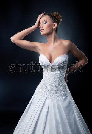 性感的 新娘 時尚 模型 商業照片 © gromovataya