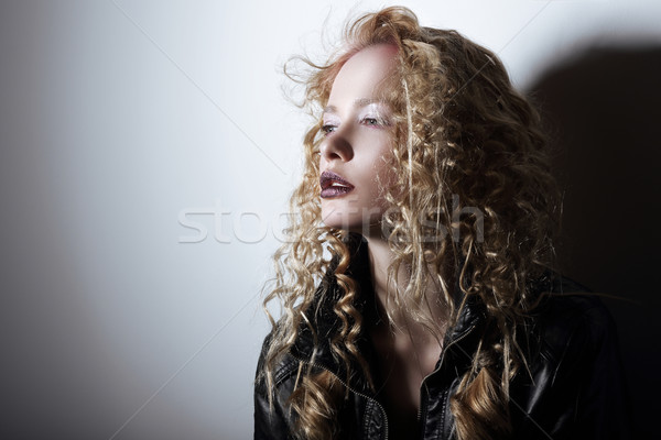 Portrait of Young Woman with Frizzy Hair Stock photo © gromovataya