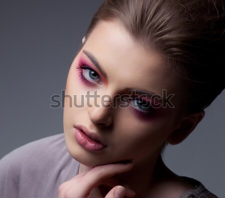 Csinos fényes lány érzékiség portré gyönyörű Stock fotó © gromovataya