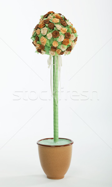 Stockfoto: Kleurrijk · rozen · boeket · bloemen · pot · bloempot