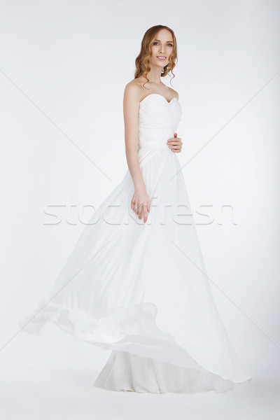 Elegant Bride in Long Bridal Dress Stock photo © gromovataya