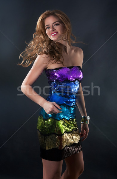 Giovani gioioso bella ragazza colorato moda Foto d'archivio © gromovataya