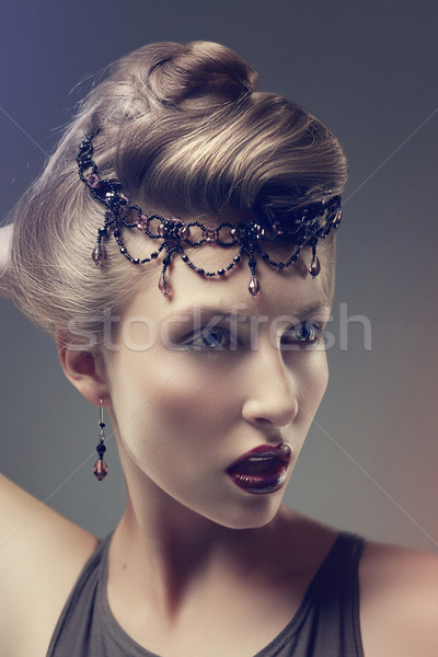 Hellen Mode Schönheit Mädchen Phantasie Glamour Stock foto © gromovataya
