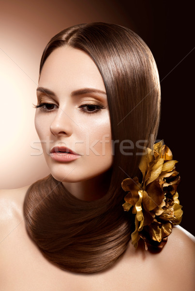Health, Beauty, Haircare, Cosmetics, Makeup. Beautiful Hairstyle Stock photo © gromovataya