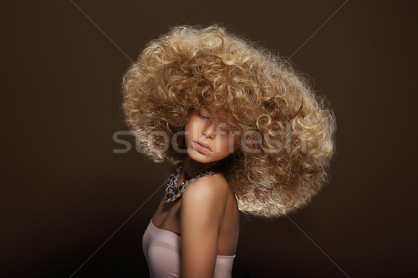 Portrait of Young Woman with Futuristic Hairdo Stock photo © gromovataya