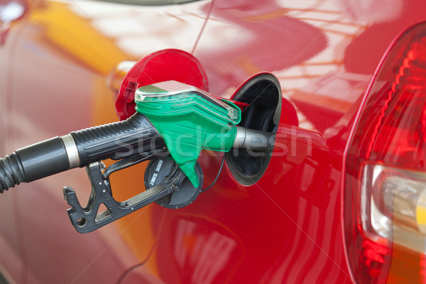 Piros autó benzinkút ajtó energia erő Stock fotó © gsermek