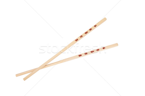 Crossed Chopsticks with the Chinese/Japanese symbols, isolated o Stock photo © gsermek