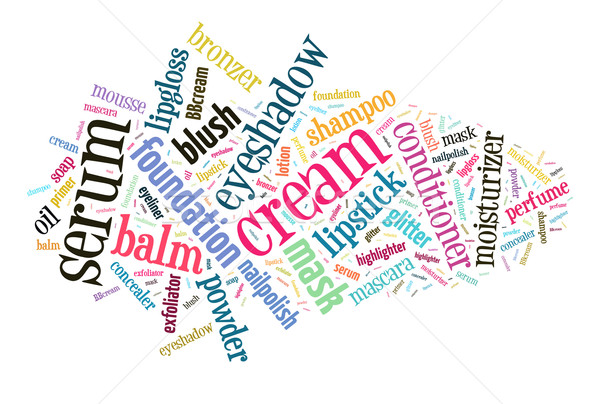 Beauty products word cloud Stock photo © gsermek