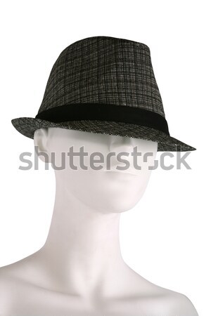 Homme mannequin tricoté chapeau isolé blanche [[stock_photo]] © gsermek