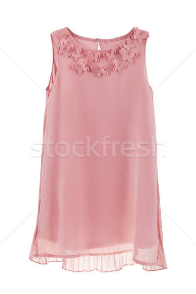 Romantic chiffon dress with pleated back and butterflies Stock photo © gsermek