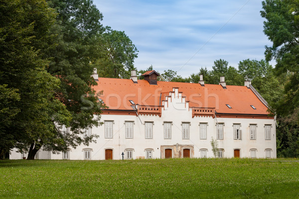 Burg Kroatien home Figur Wolken Stock foto © gsermek