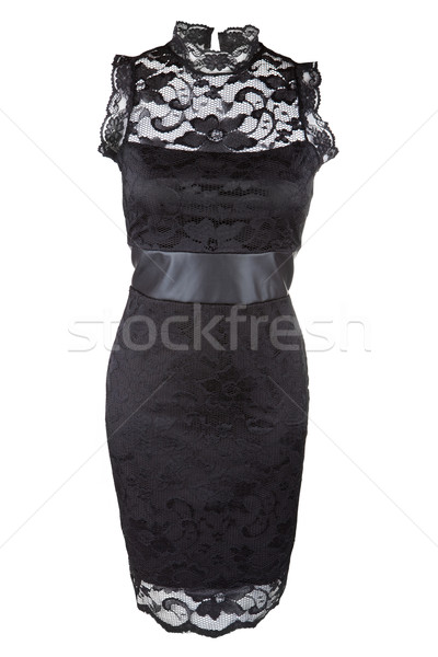 Peu robe noire dentelle design fond noir Photo stock © gsermek