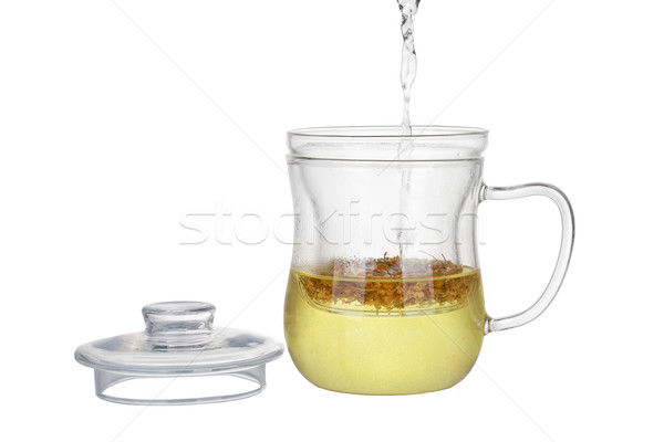 Preparation of the chamomile tea Stock photo © gsermek