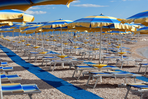 Plage parallèle lignes ciel nuages soleil [[stock_photo]] © gsermek