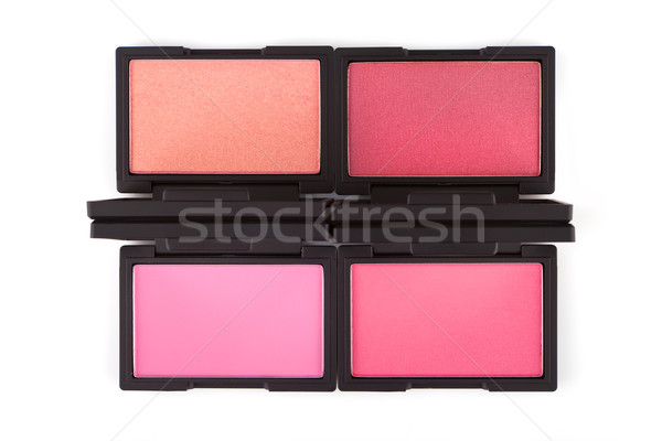 Colorful blush palettes isolated on white Stock photo © gsermek