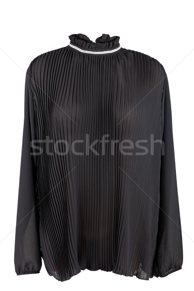Zwarte blouse geïsoleerd witte mode ontwerp Stockfoto © gsermek