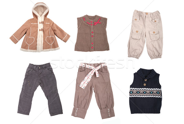 Collection of various types of children clothes Stock photo © gsermek