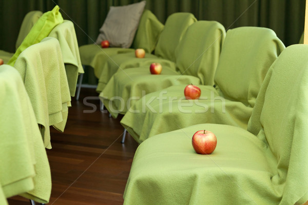 Apples on the chairs Stock photo © gsermek