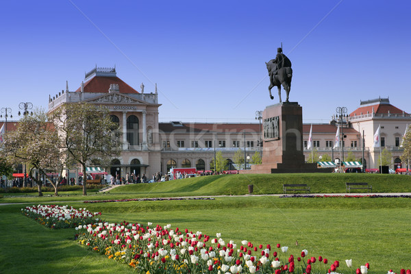 Foto stock: Central · estação · de · trem · Zagreb · Croácia · europa · flor