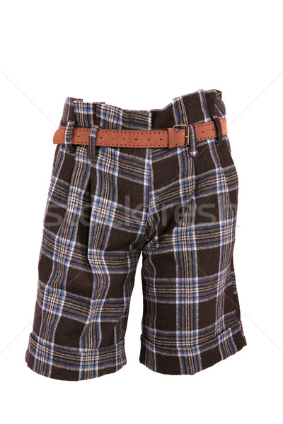 Female checkered trousers with belt Stock photo © gsermek