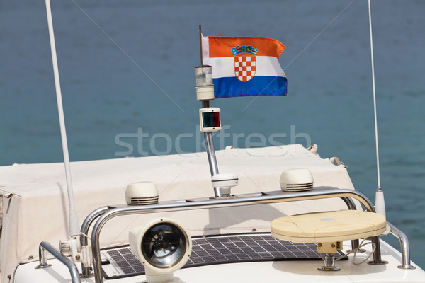 Croatian flag on a yacht Stock photo © gsermek