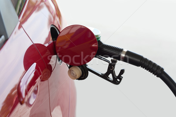 Rouge voiture station d'essence porte énergie pouvoir Photo stock © gsermek