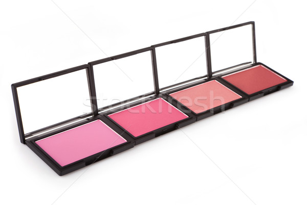 Pink blush palettes isolated on white Stock photo © gsermek
